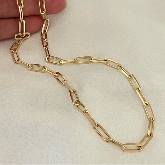 18k Gold Filled Paperclip Necklace - Picture 6 of 8